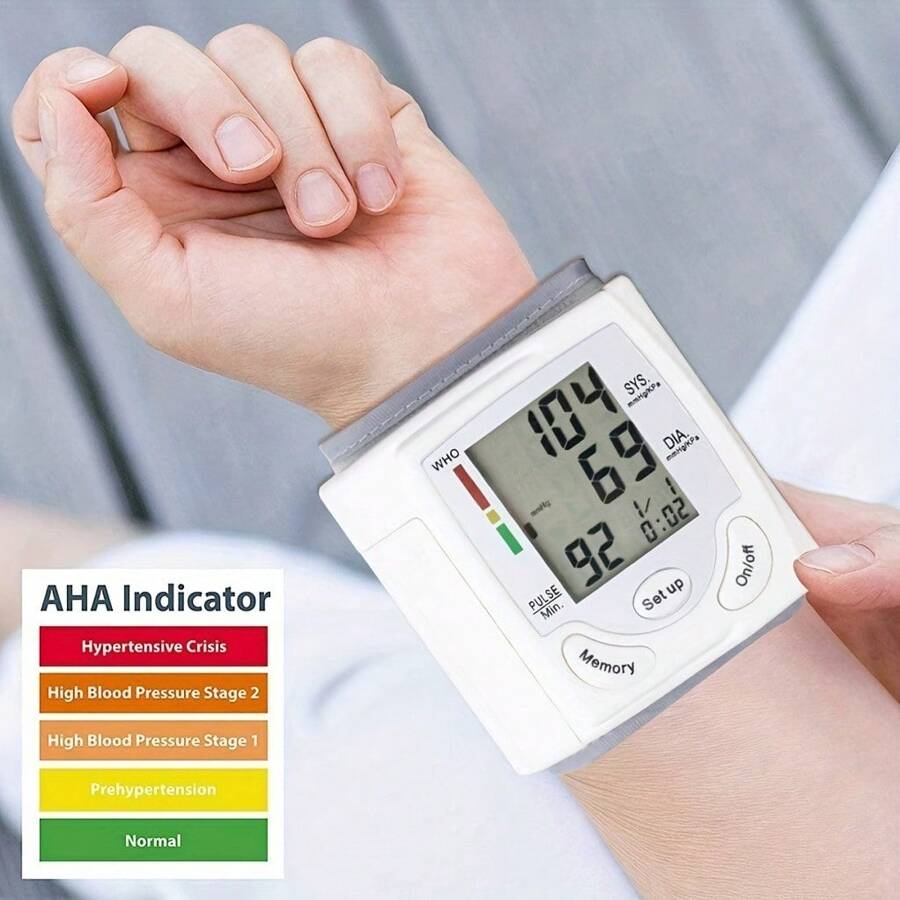 Automatic Wrist Blood Pressure Monitor – Battery Powered