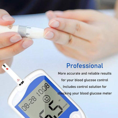 Blood Glucose Monitor Kit with 50 Strips & Lancets